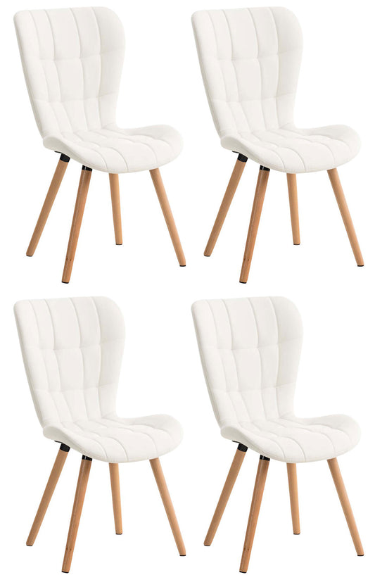 4er Set Esszimmerstuhl Elda Kunstleder - CLP SHOP