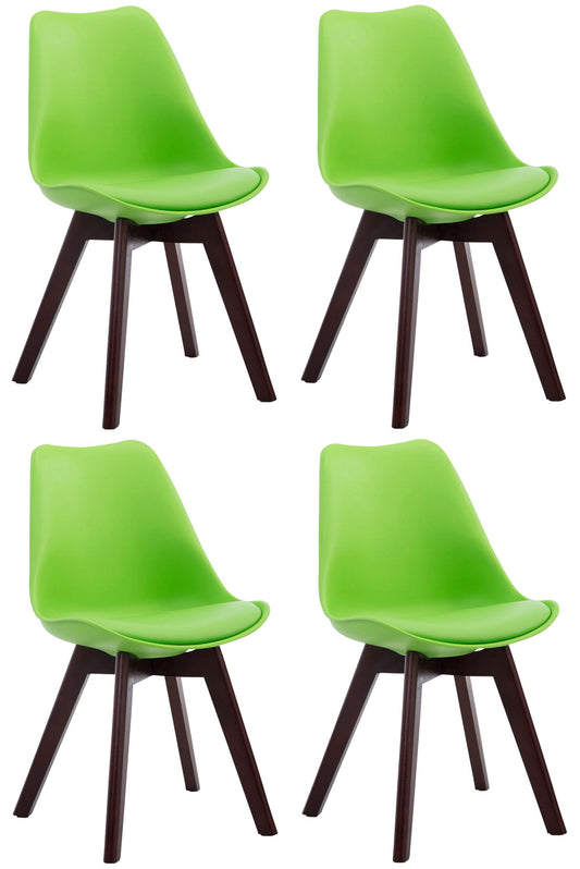 4er Set Besucherstühle Borneo Kunstleder - CLP SHOP