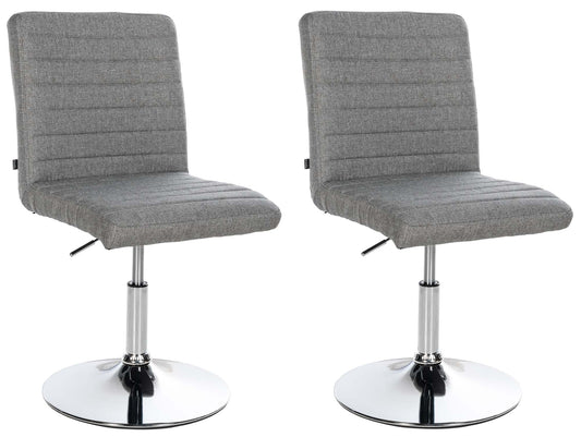 2er Set Esszimmerstuhl Elvas Stoff CLP