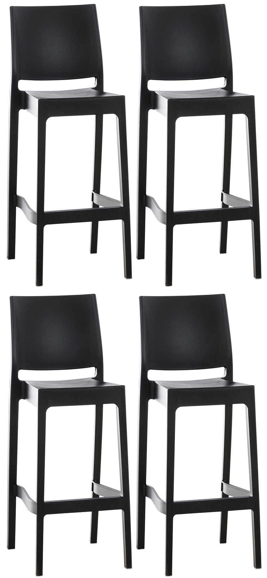 4er Set Barhocker Maya Kunststoff - CLP SHOP