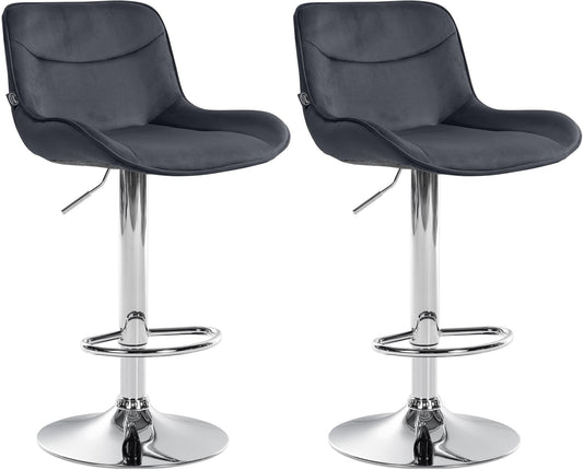 2er Set Barhocker Vonore Samt - CLP SHOP