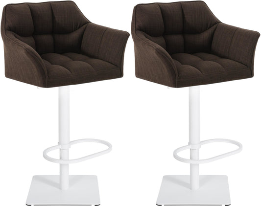 2er Set Barhocker Damaso Stoffbezug