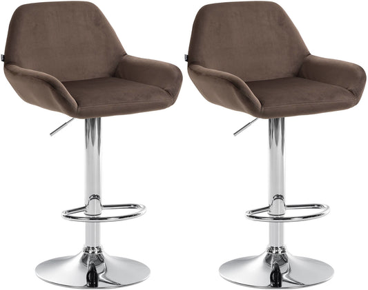 2er Set Barhocker Braga Samt - CLP SHOP