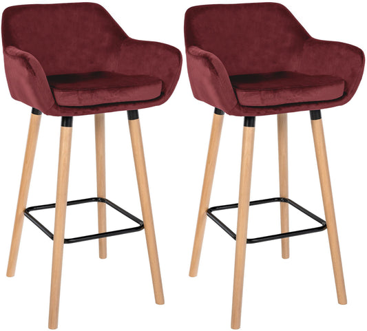 2er Set Barhocker Grant Samt
