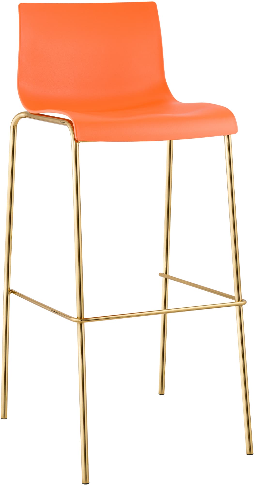 Barhocker Hover Kunststoff Vierfußgestell Gold CLP