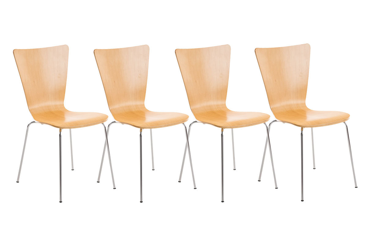 4er Set Besucherstuhl Aaron - CLP SHOP