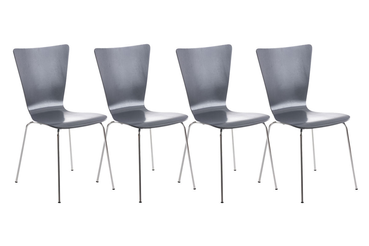 4er Set Besucherstuhl Aaron - CLP SHOP