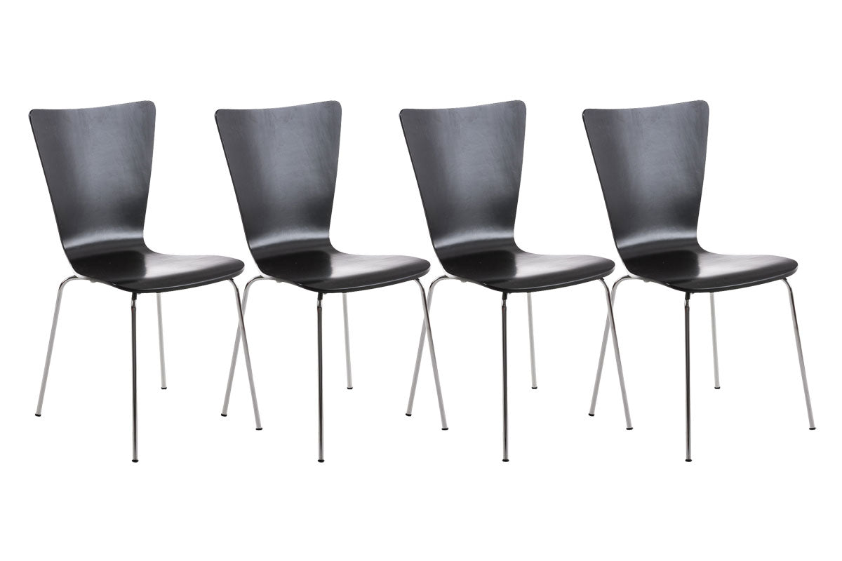 4er Set Besucherstuhl Aaron - CLP SHOP