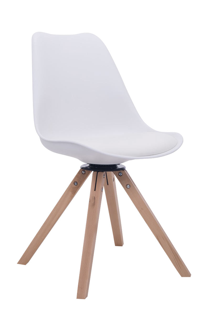 Besucherstuhl Troyes Drehbar Kunstleder Square - CLP SHOP