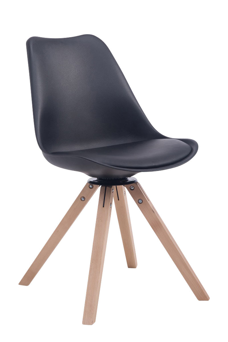 Besucherstuhl Troyes Drehbar Kunstleder Square - CLP SHOP
