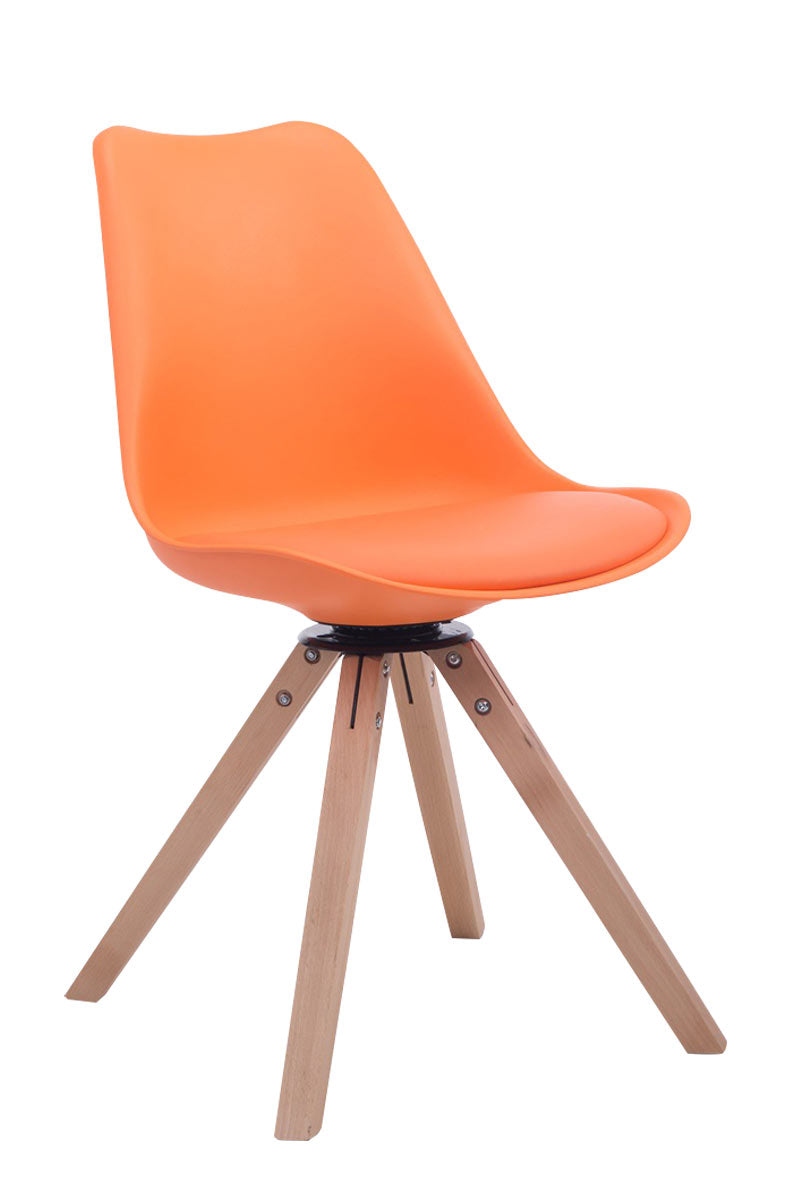 Besucherstuhl Troyes Drehbar Kunstleder Square - CLP SHOP