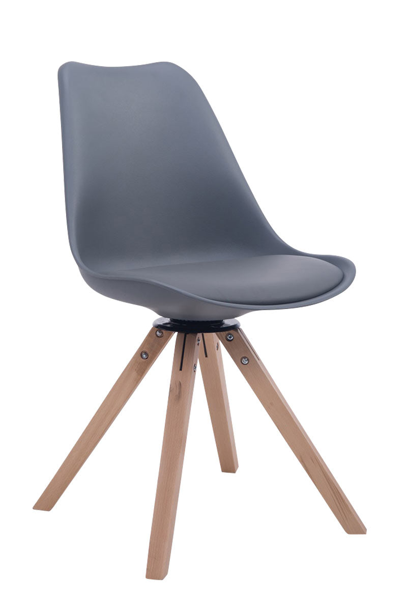 Besucherstuhl Troyes Drehbar Kunstleder Square - CLP SHOP