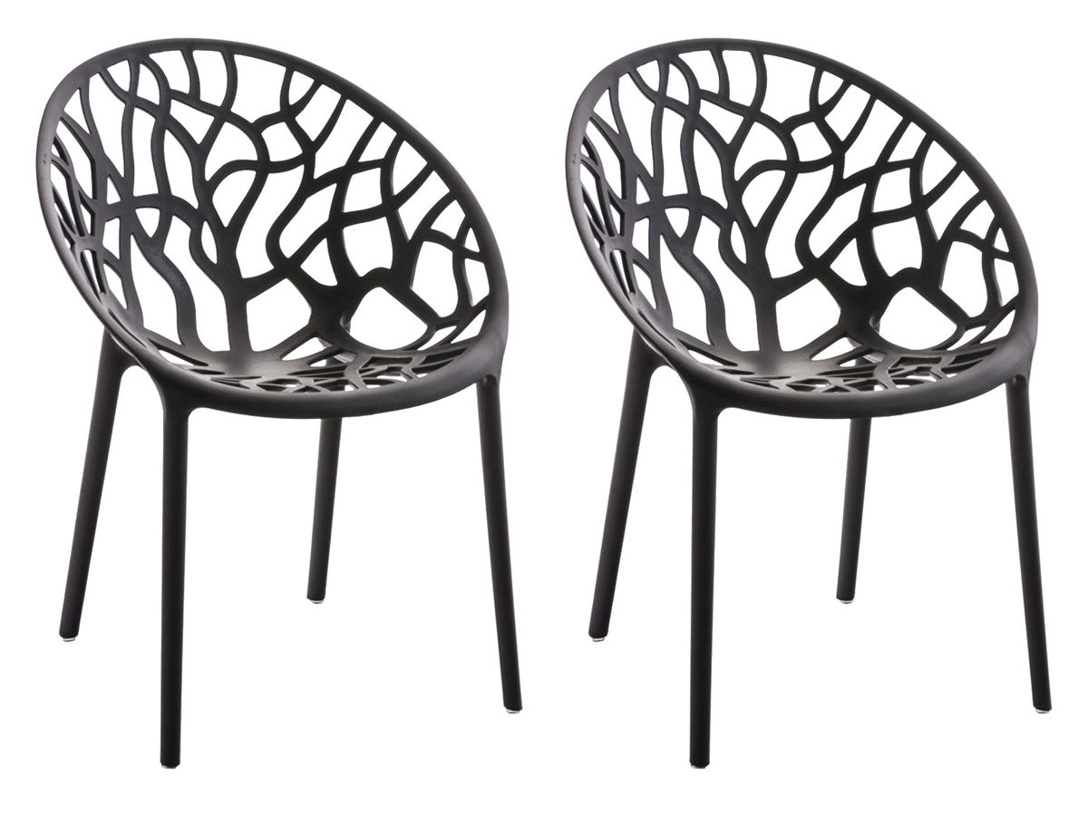 2er Set Stapelbare Gartenstühle Hope - CLP SHOP