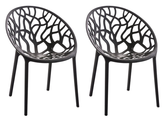2er Set Stapelbare Gartenstühle Hope - CLP SHOP