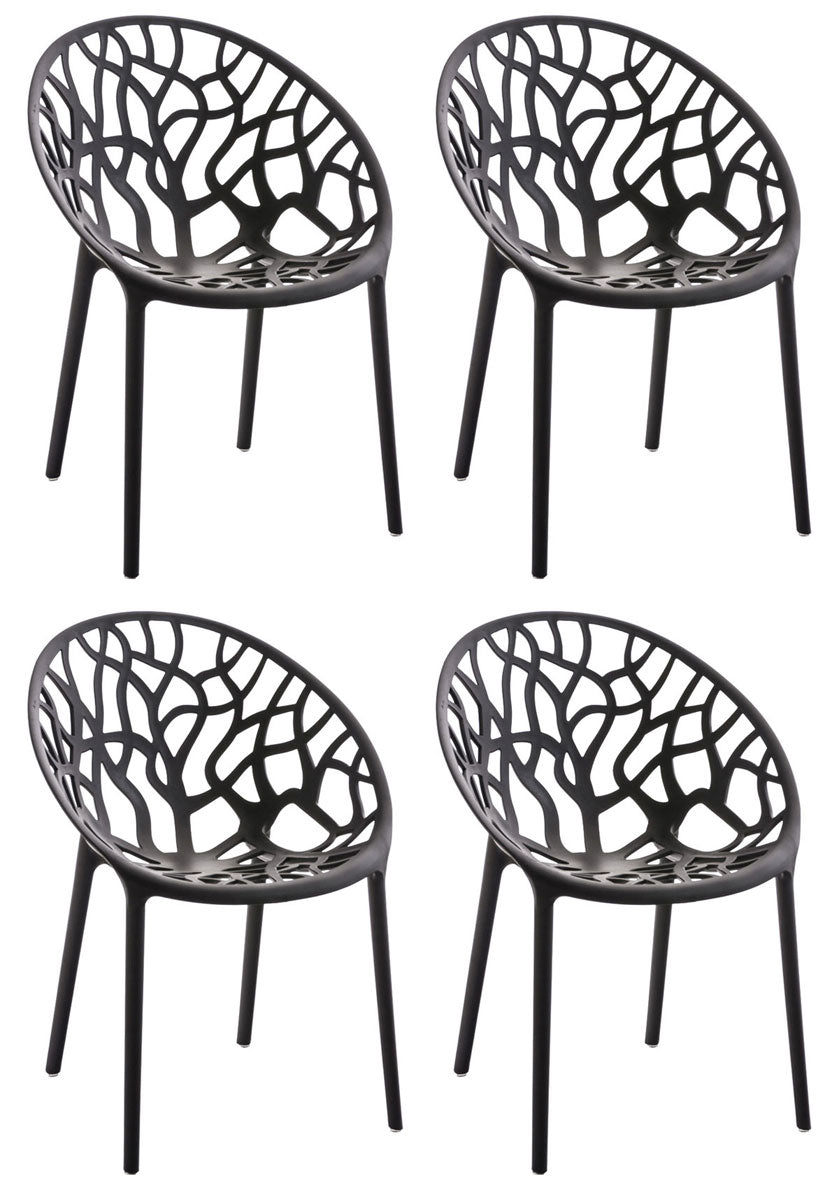 4er Set Stapelbare Gartenstühle Hope - CLP SHOP