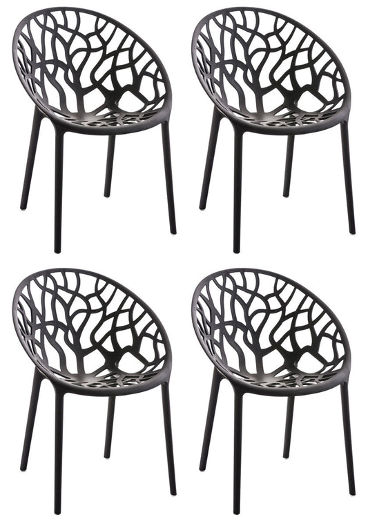 4er Set Stapelbare Gartenstühle Hope - CLP SHOP