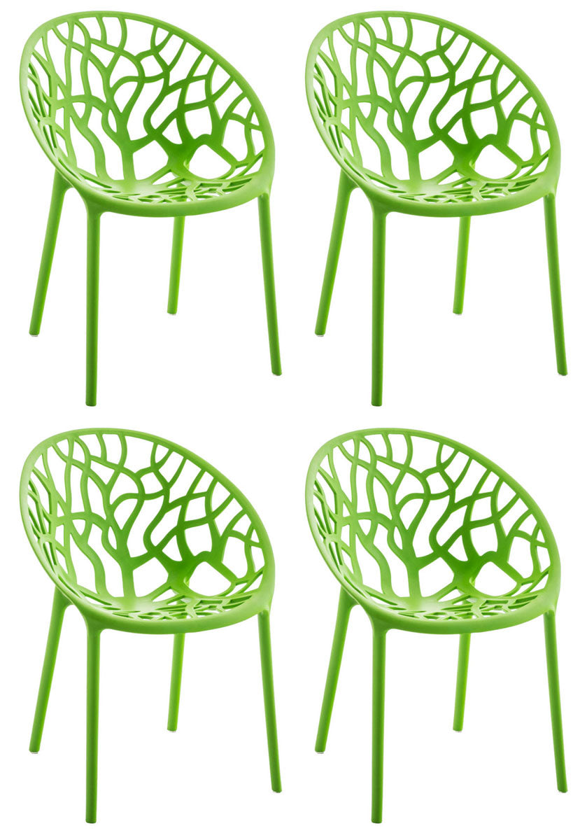 4er Set Stapelbare Gartenstühle Hope - CLP SHOP