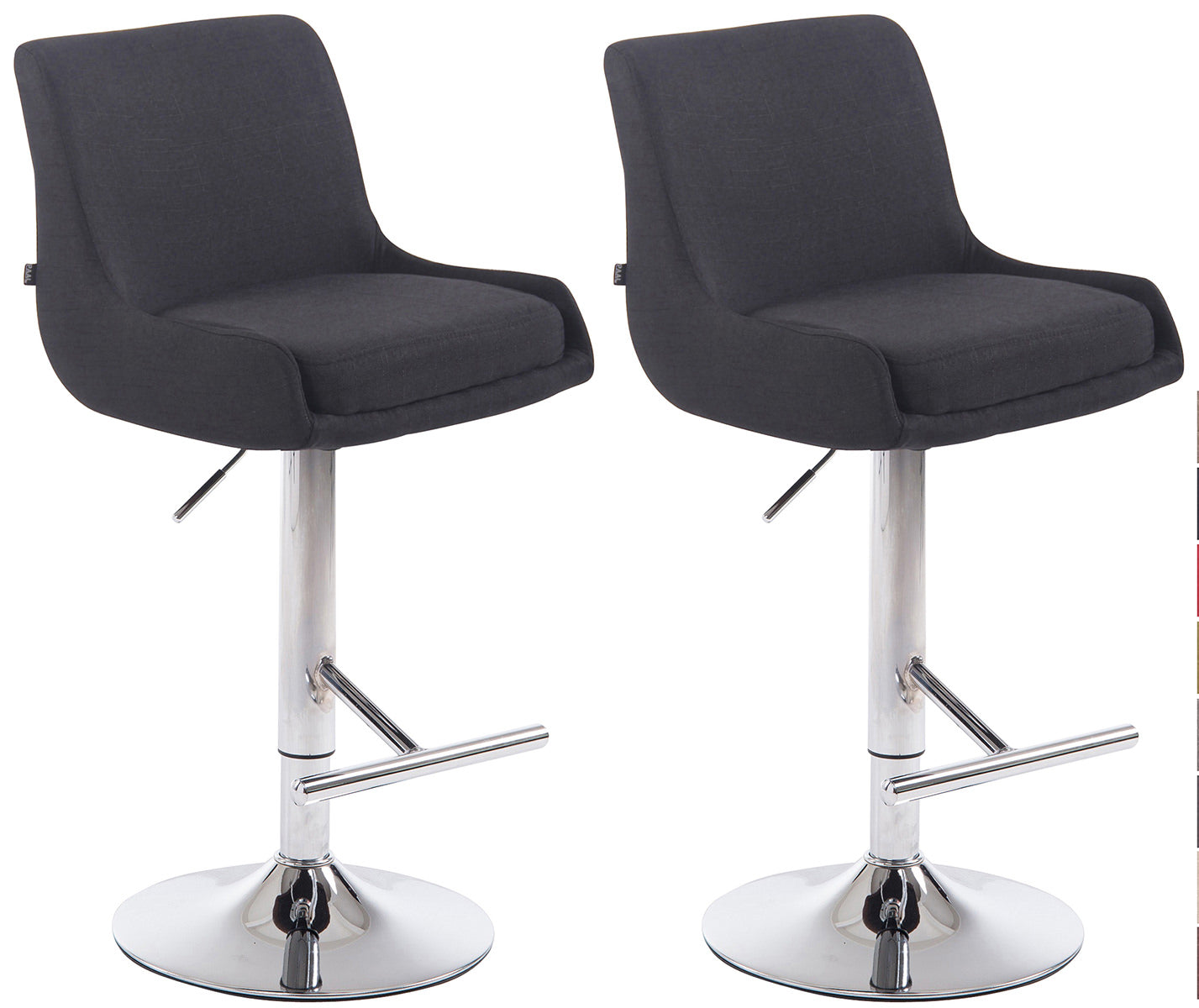 2er Set Barhocker Club Stoff