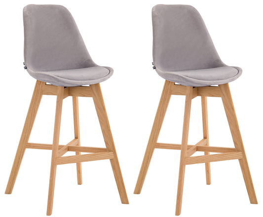 2er Set Barhocker Cannes Samt