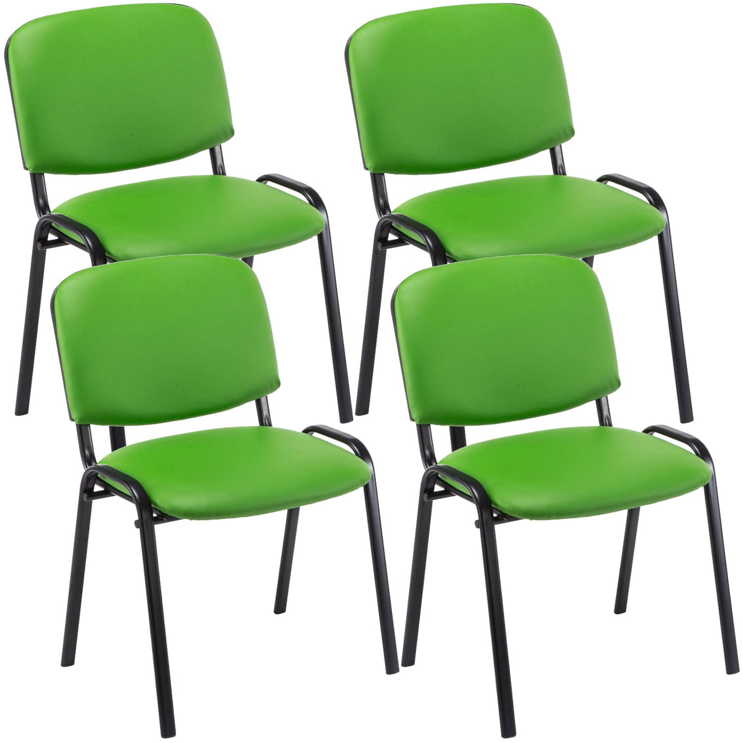 4er Set Besucherstuhl Ken Kunstleder - CLP SHOP