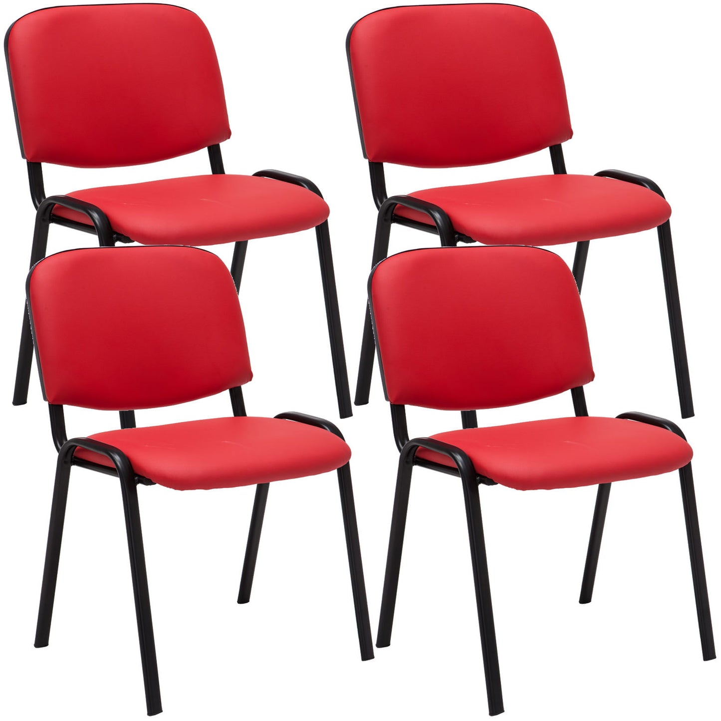 4er Set Besucherstuhl Ken Kunstleder - CLP SHOP