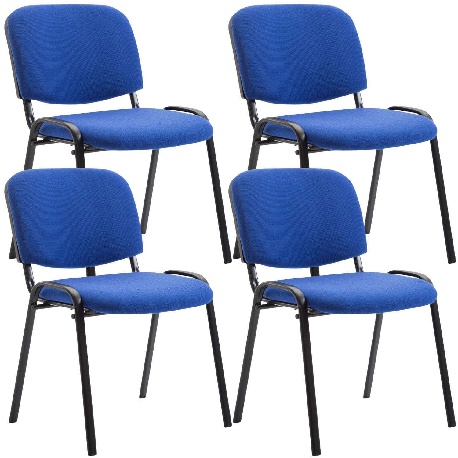 4er Set Besucherstuhl Ken Stoff - CLP SHOP