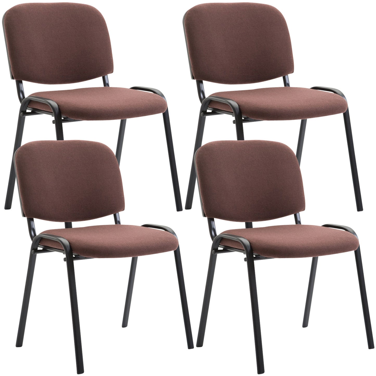4er Set Besucherstuhl Ken Stoff - CLP SHOP