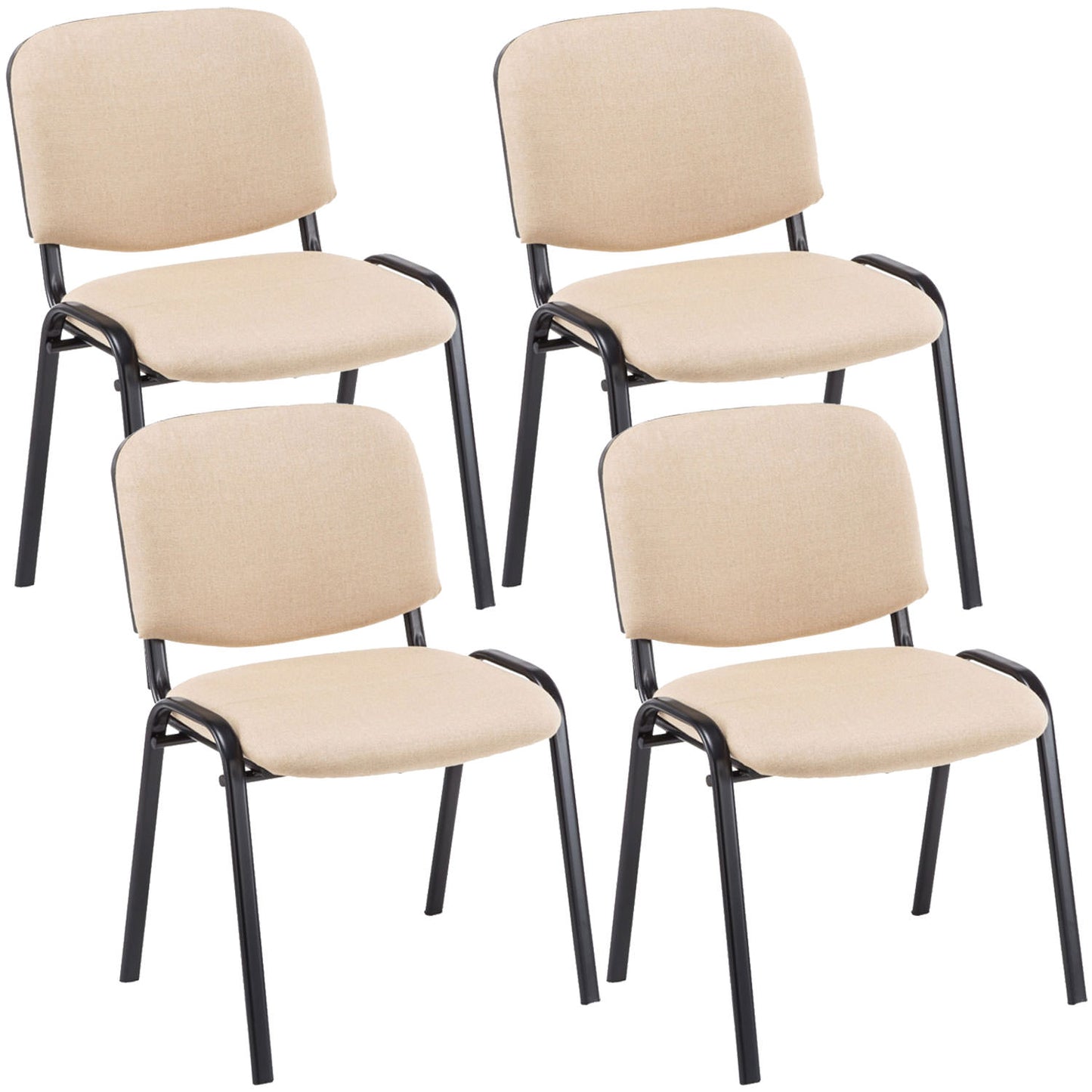 4er Set Besucherstuhl Ken Stoff - CLP SHOP