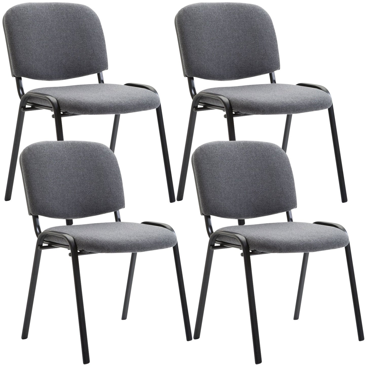 4er Set Besucherstuhl Ken Stoff - CLP SHOP