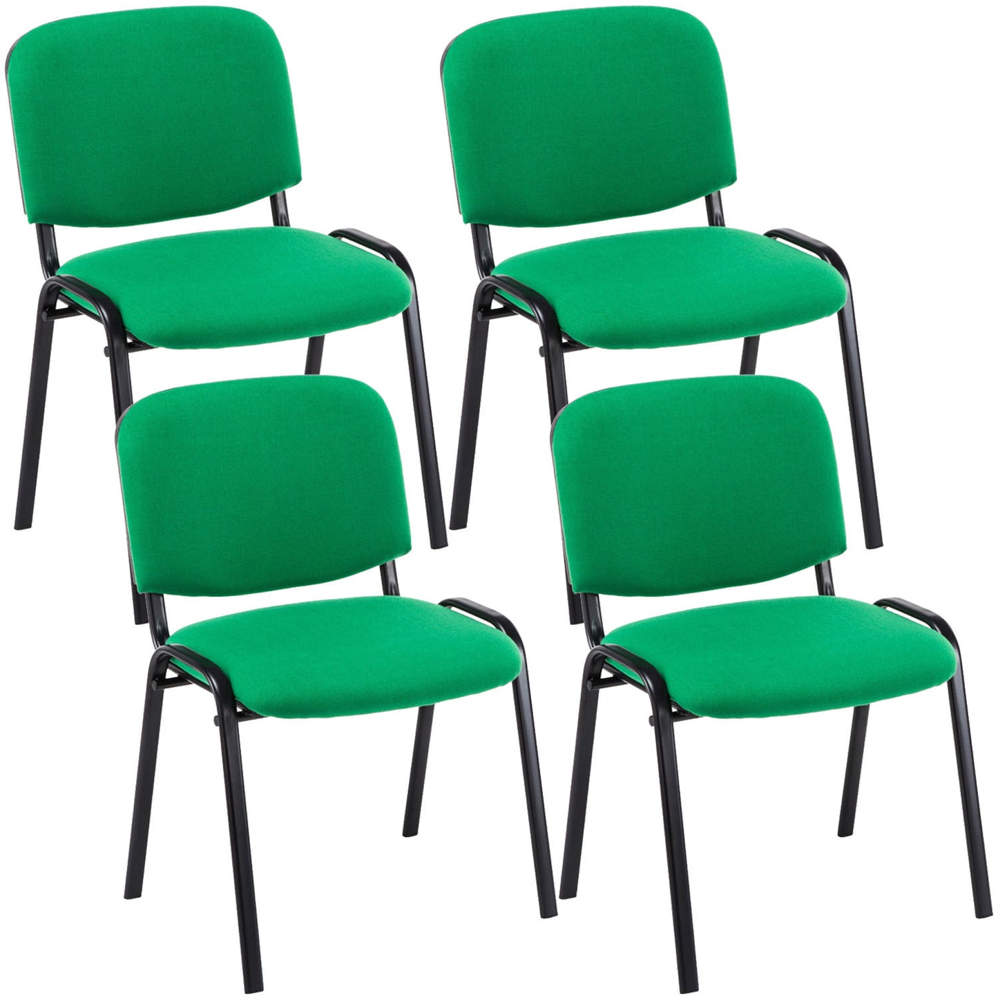 4er Set Besucherstuhl Ken Stoff - CLP SHOP