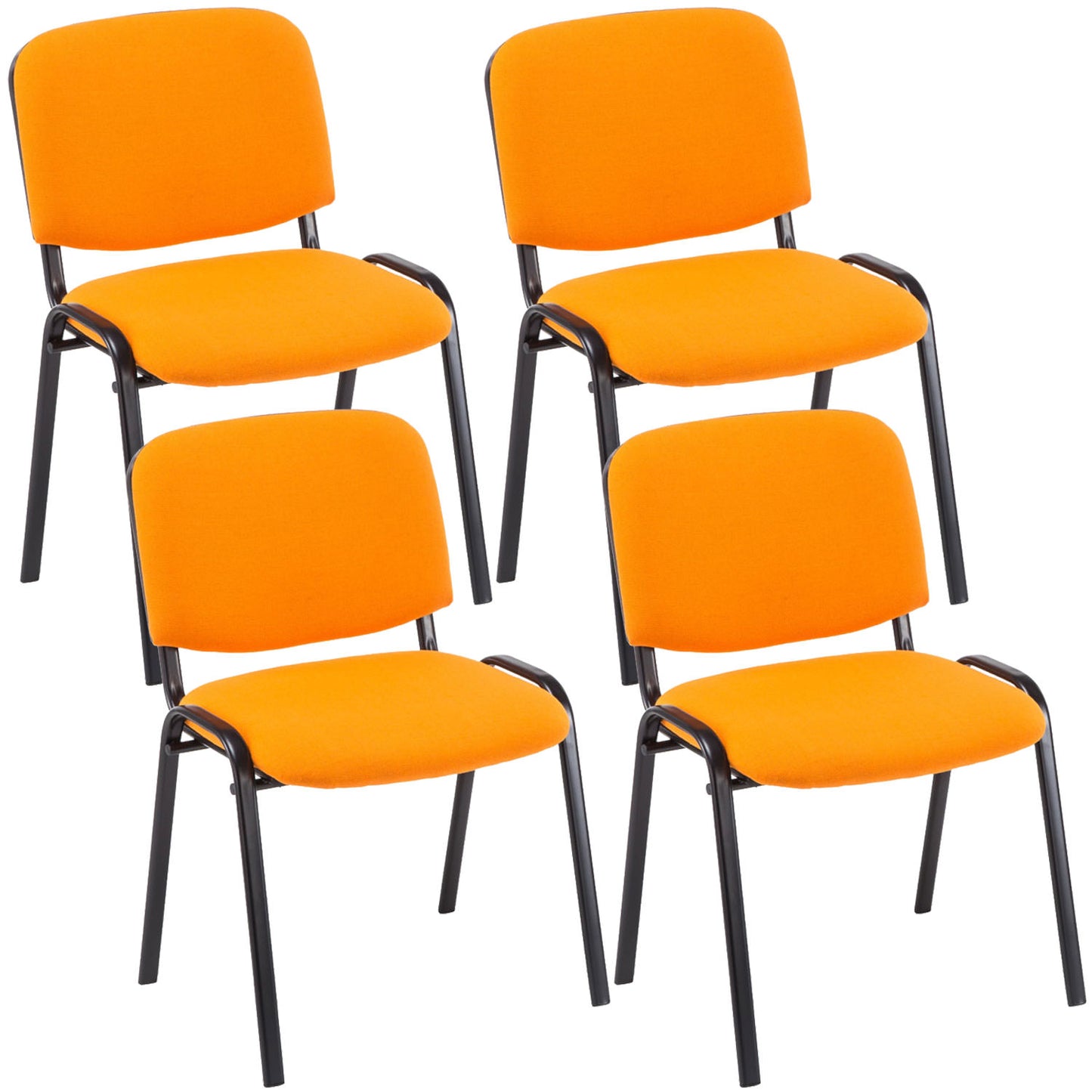4er Set Besucherstuhl Ken Stoff - CLP SHOP