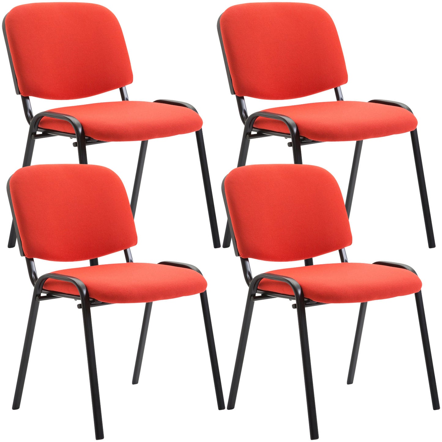 4er Set Besucherstuhl Ken Stoff - CLP SHOP