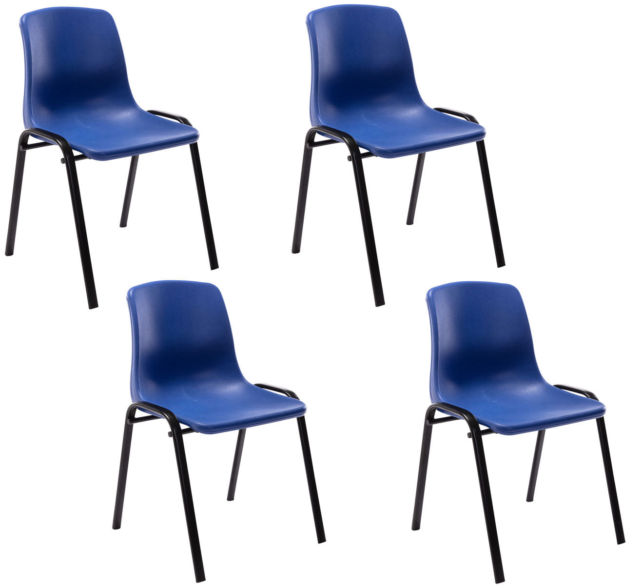 4er Set Stapelstuhl Nowra Kunststoff - CLP SHOP