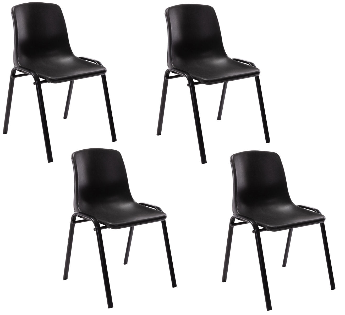 4er Set Stapelstuhl Nowra Kunststoff - CLP SHOP
