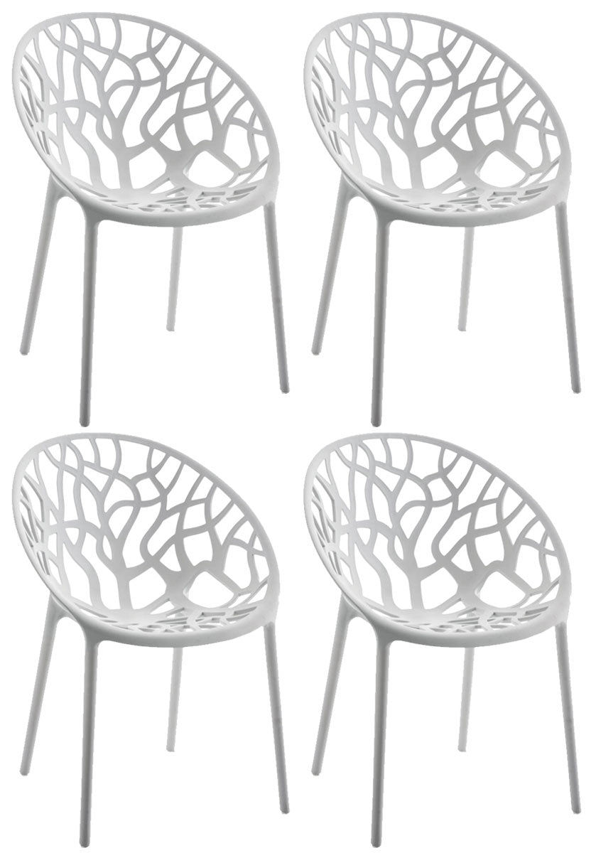 4er Set Stapelbare Gartenstühle Hope - CLP SHOP