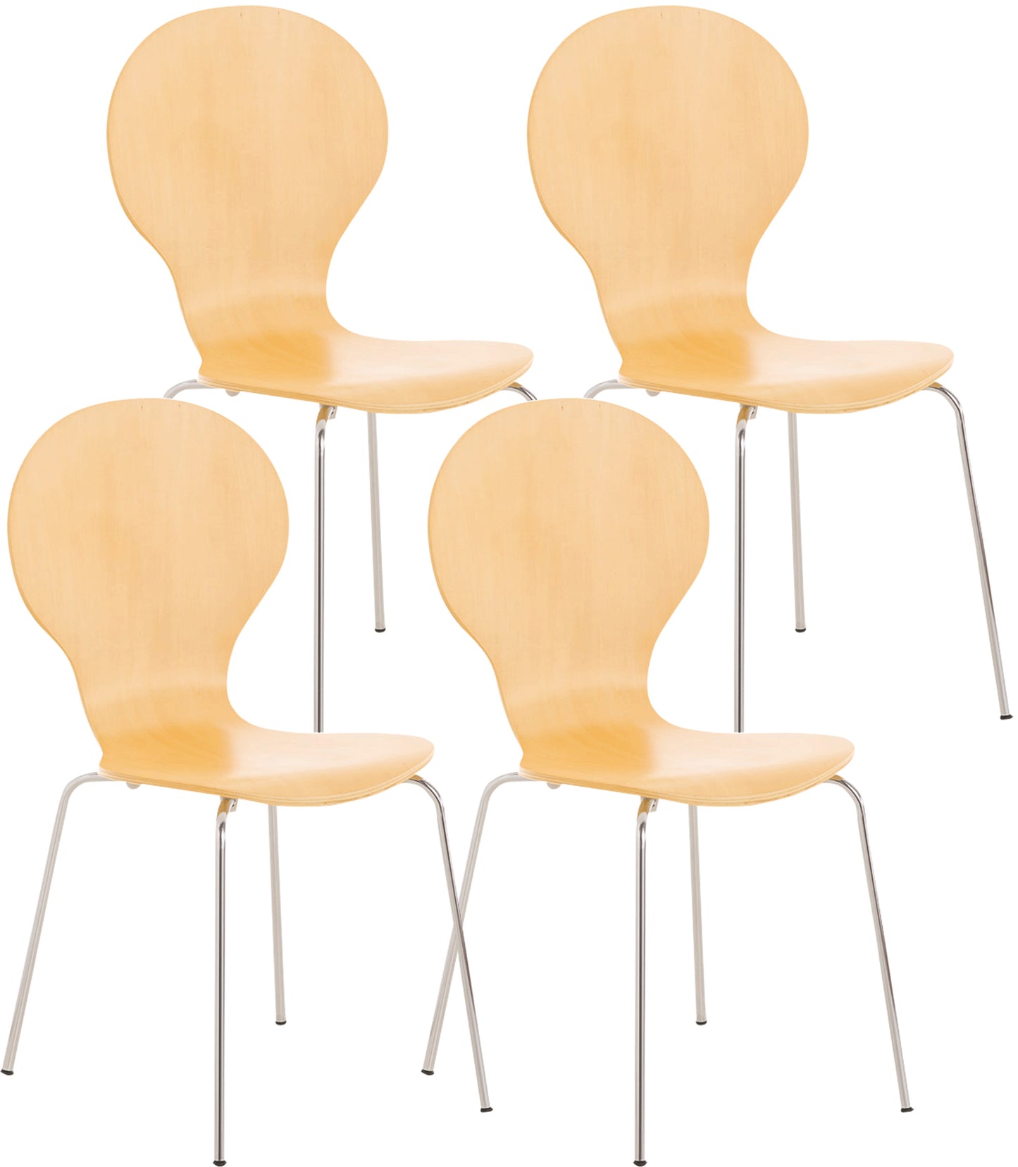 4x Stapelstuhl DIEGO - CLP SHOP