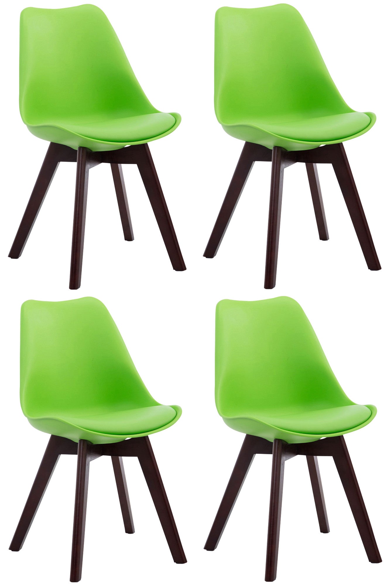4er Set Besucherstühle Borneo Kunstleder - CLP SHOP