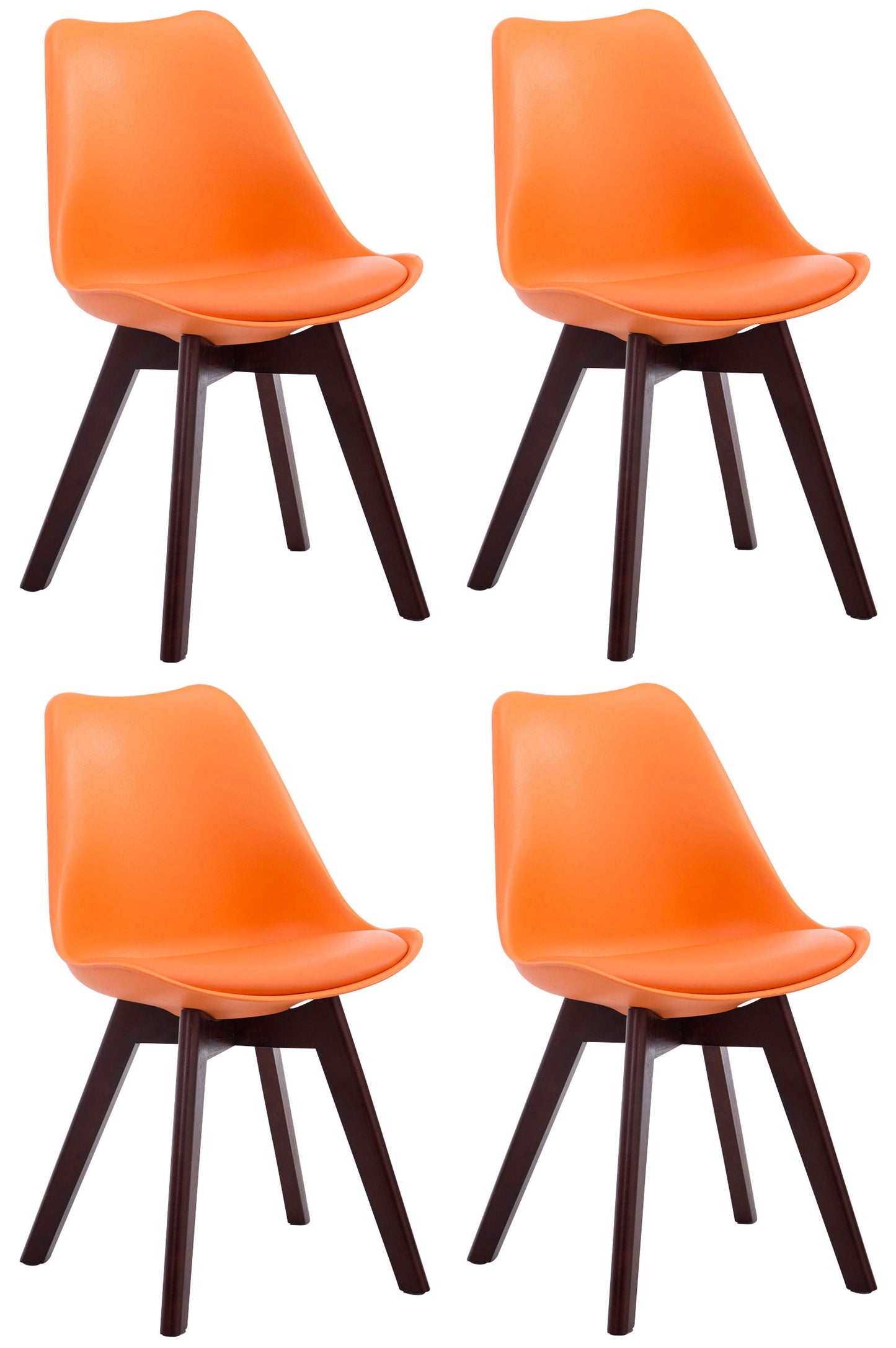 4er Set Besucherstühle Borneo Kunstleder - CLP SHOP