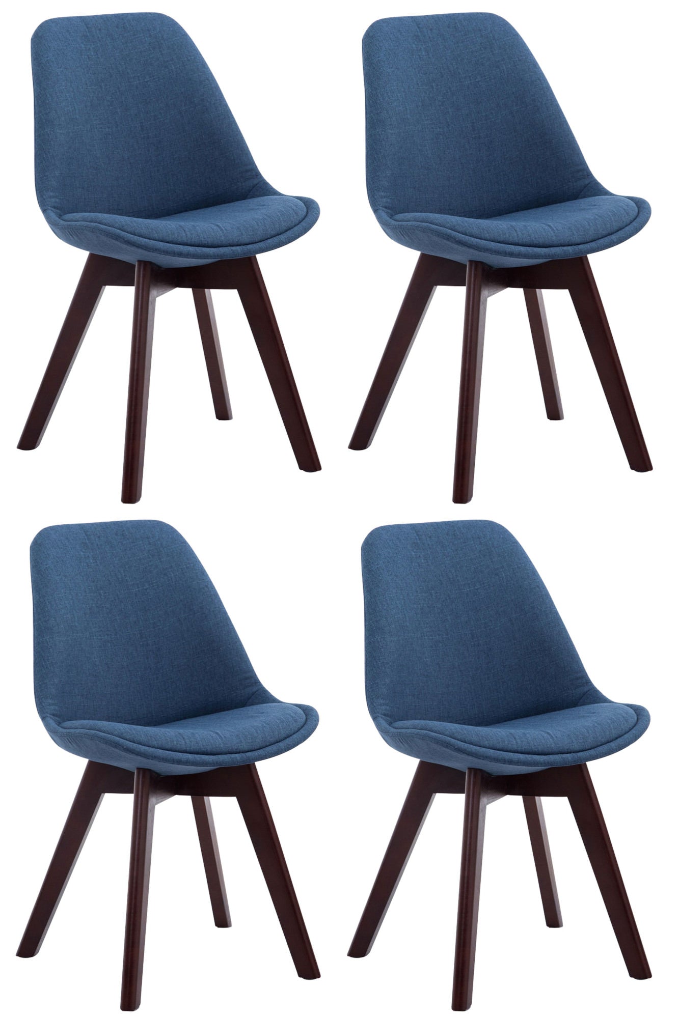 4er Set Besucherstühle Borneo V2 Stoff - CLP SHOP