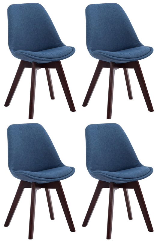 4er Set Besucherstühle Borneo V2 Stoff - CLP SHOP