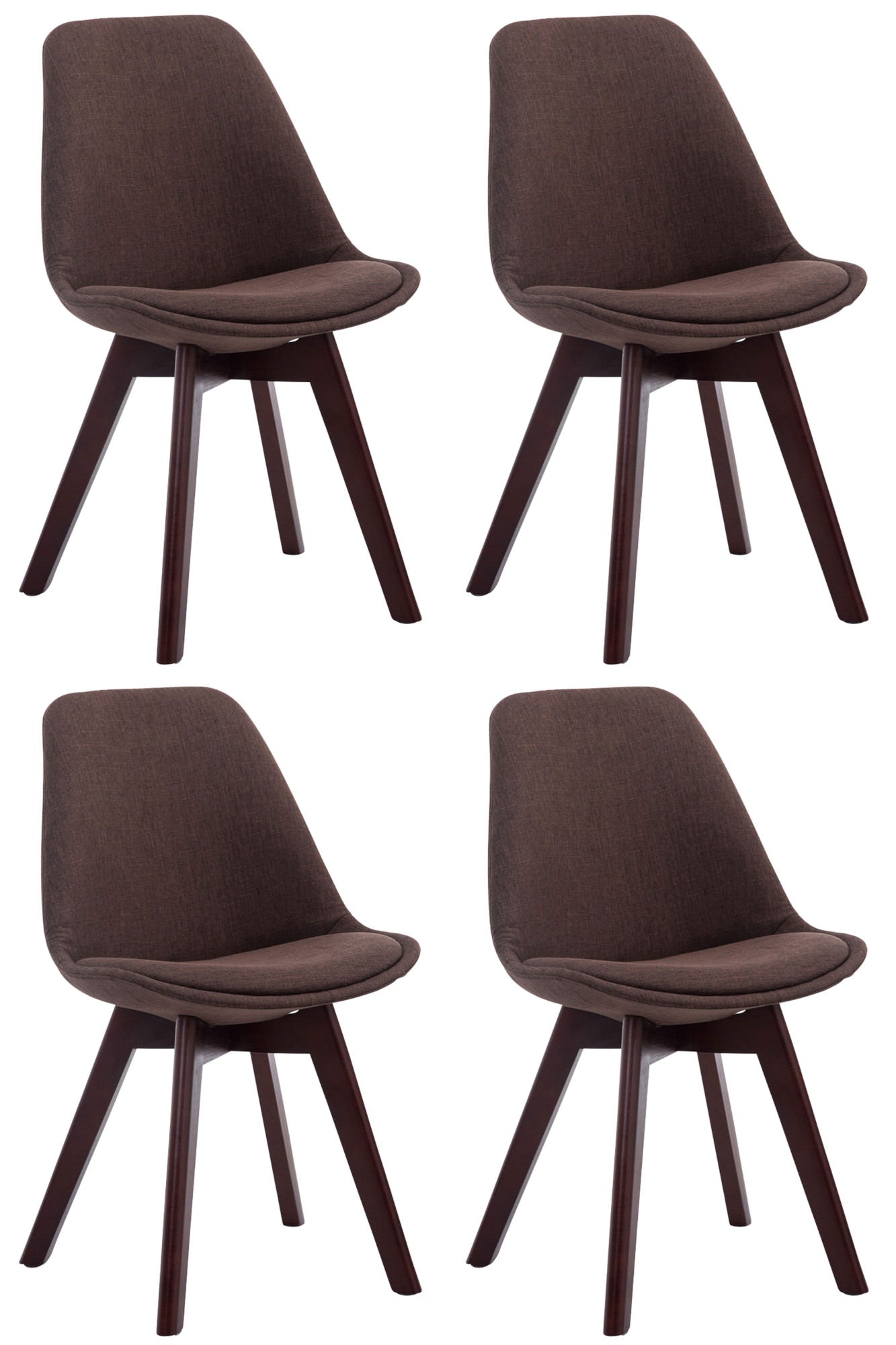 4er Set Besucherstühle Borneo V2 Stoff - CLP SHOP