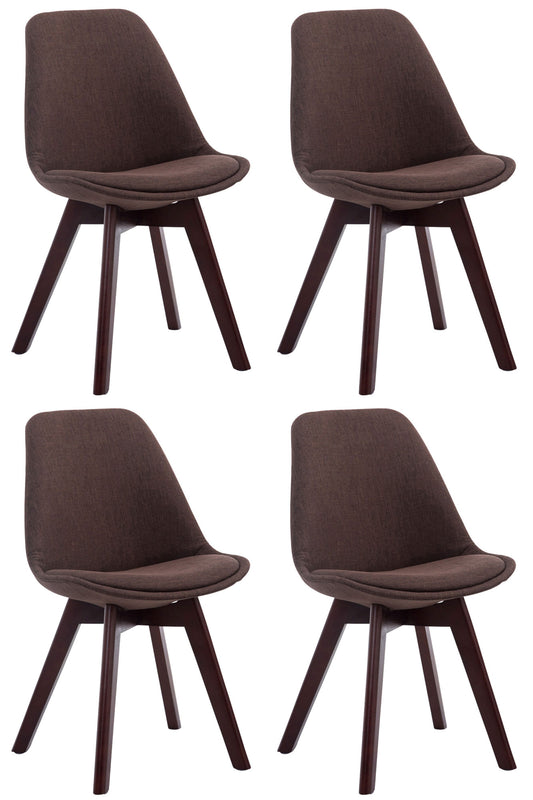 4er Set Besucherstühle Borneo V2 Stoff - CLP SHOP