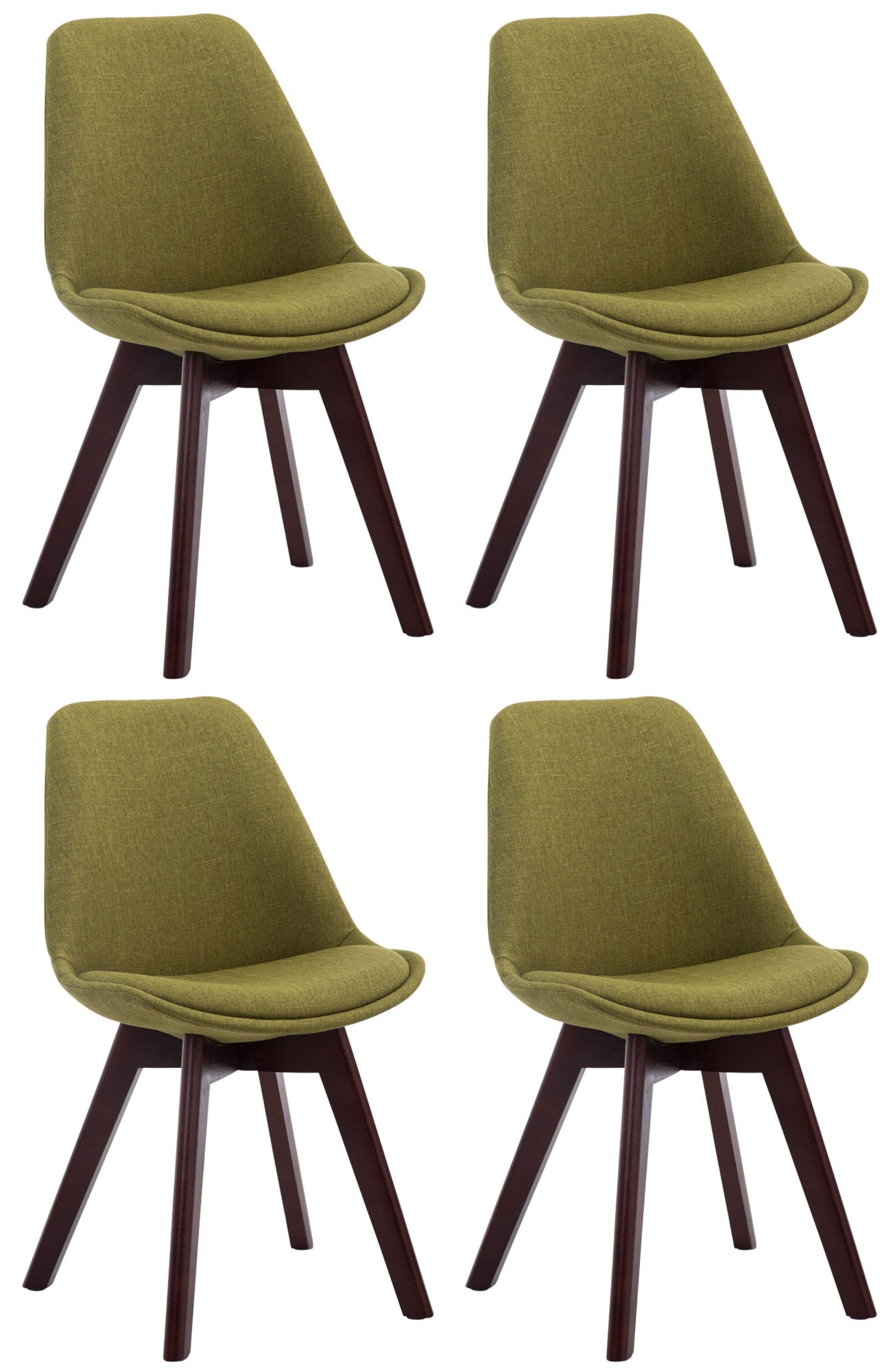 4er Set Besucherstühle Borneo V2 Stoff - CLP SHOP