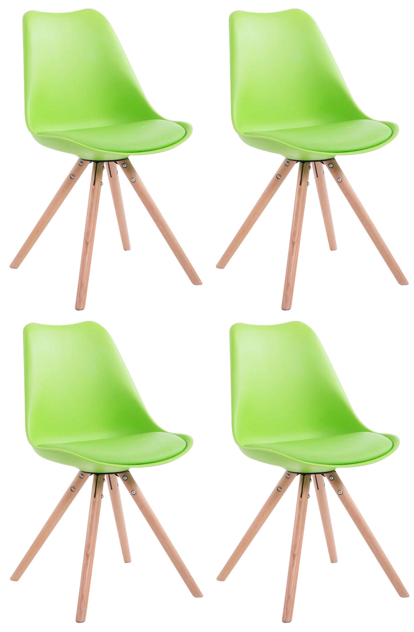 4er Set Stühle Toulouse Kunstleder Rund