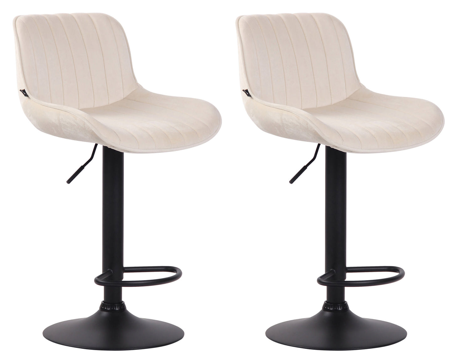 2er Set Barhocker Lentini Samt