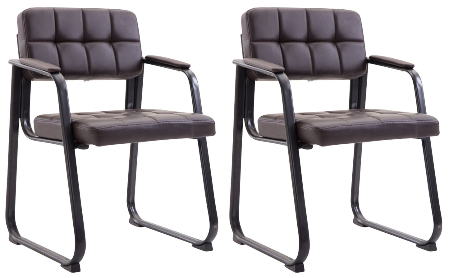 2er Set Besucherstühle Canada B Kunstleder - CLP SHOP