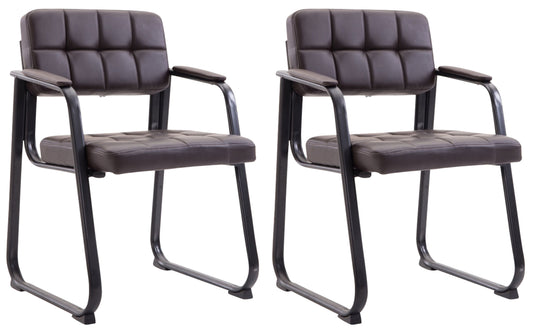 2er Set Besucherstühle Canada B Kunstleder - CLP SHOP