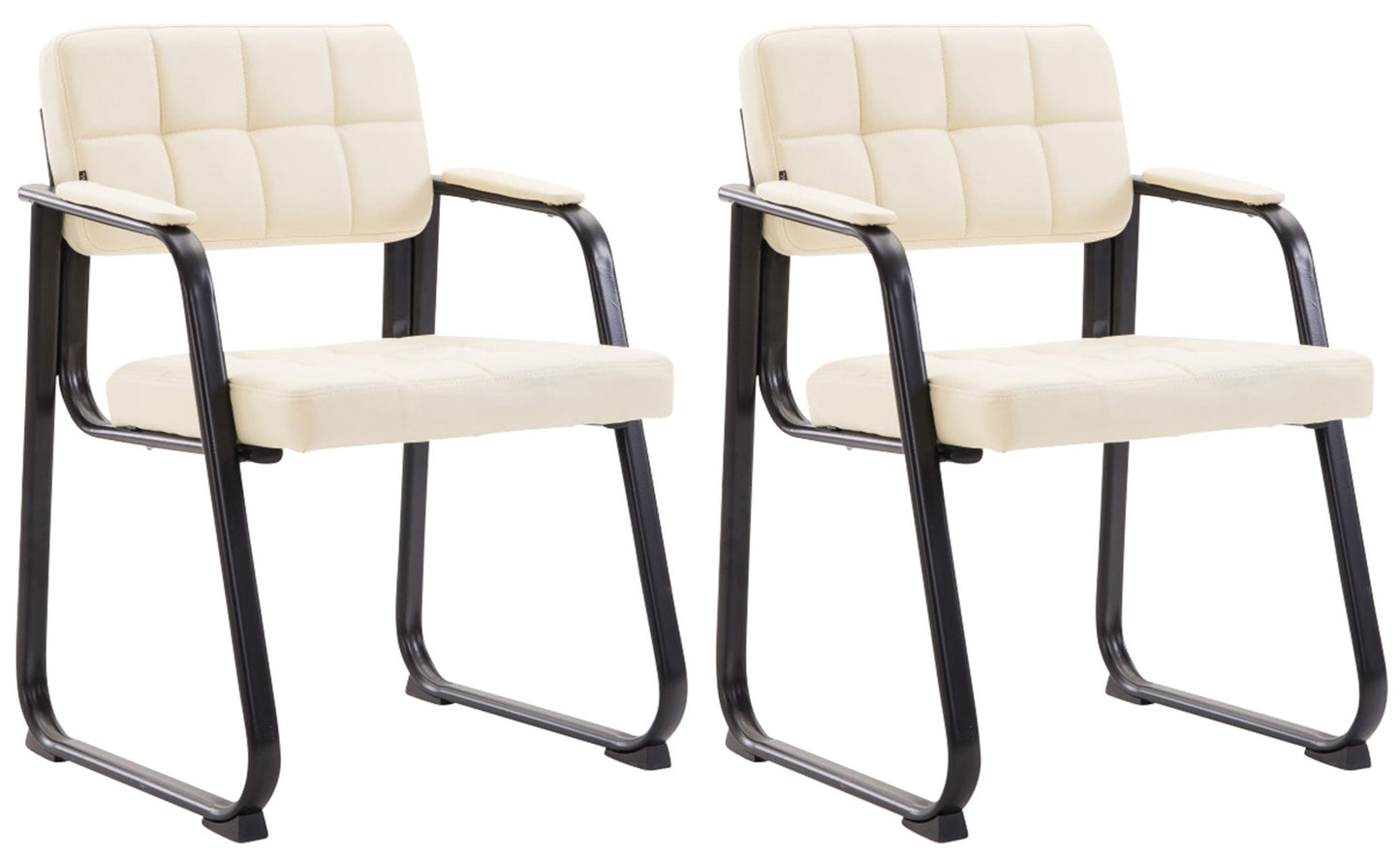2er Set Besucherstühle Canada B Kunstleder - CLP SHOP