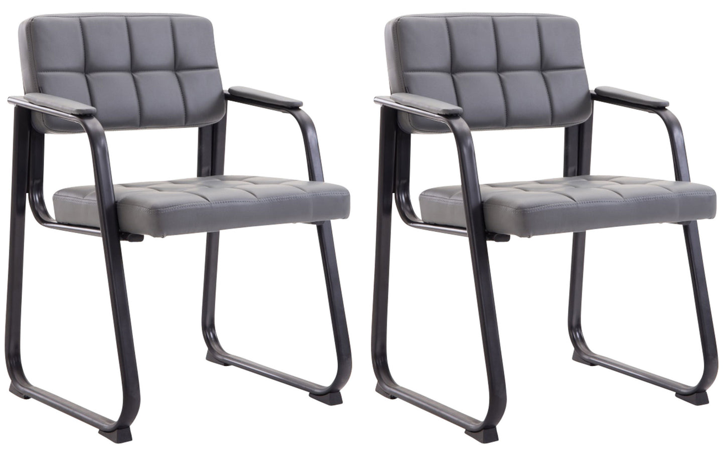 2er Set Besucherstühle Canada B Kunstleder - CLP SHOP