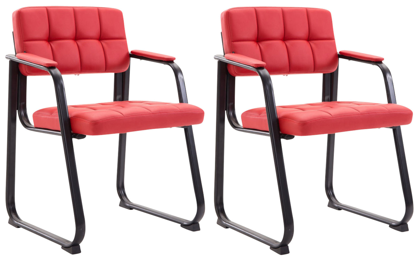 2er Set Besucherstühle Canada B Kunstleder - CLP SHOP